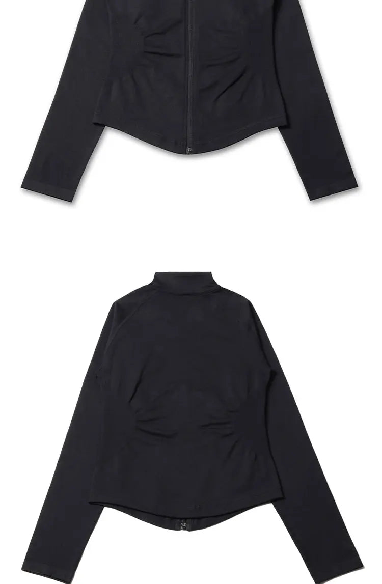 DF Dynamic Zippy Sport Jacket Coat Women Yoga Gym Workout Training Activewear Sweatshirt Tops Jogging Running Sportswear Clothes