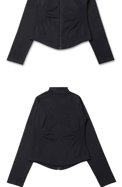 DF Dynamic Zippy Sport Jacket Coat Women Yoga Gym Workout Training Activewear Sweatshirt Tops Jogging Running Sportswear Clothes