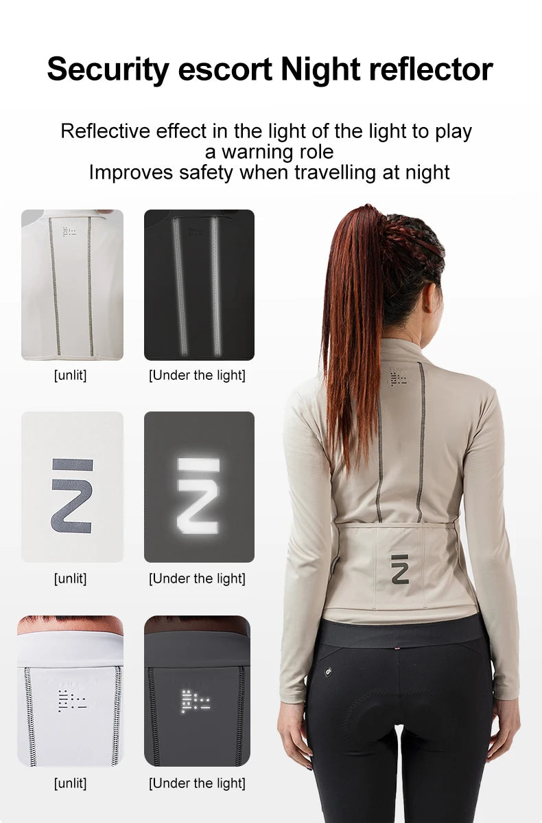 INBIKE Women's Thermal Cycling Jacket Winter Warm Fleece Bicycle Riding Sportswear Windproof Long Sleeve Reflective Outdoor Wear