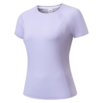 Summer Women's Quick Dry Running Sports T-Shirt Gym Fitness Training Wear for Tennis Golf Yoga Breathable Sportswear Top