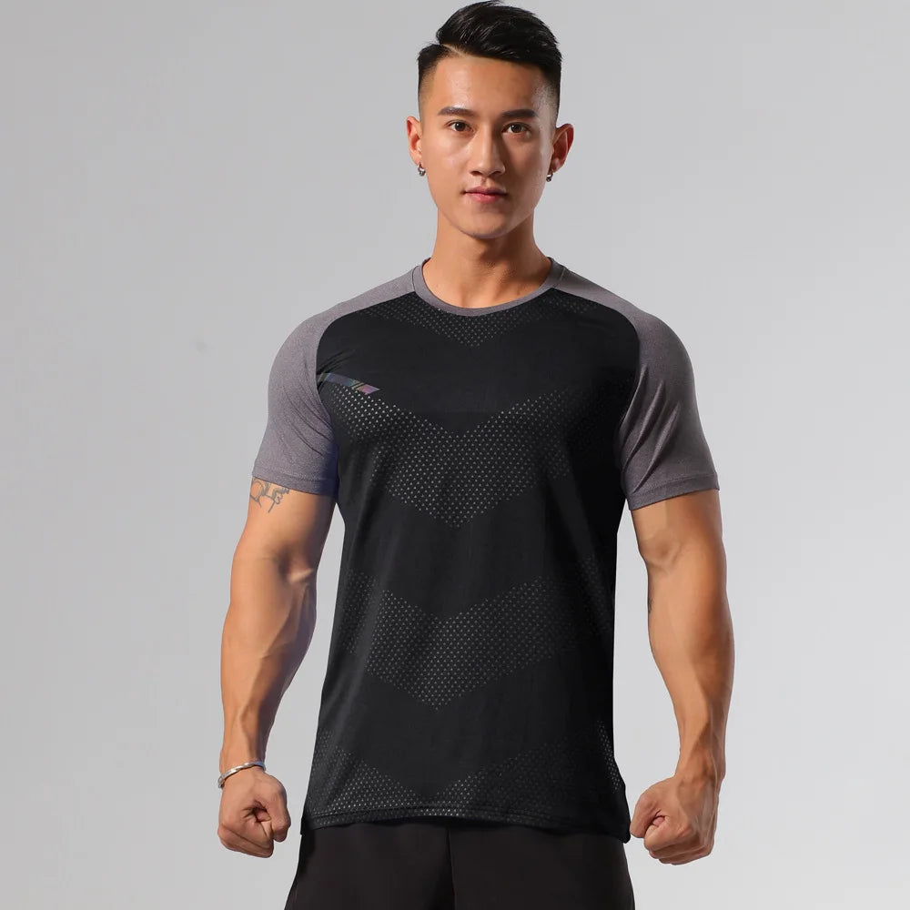 The Same Breathable Light and Quick-drying Top for Men and Women, Fitness Sportswear, Ice Silk T-shirt Stretch Short Sleeves