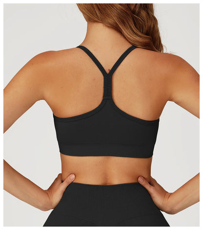 Seamless Women Yoga Bra Beautiful Back Tank Top Push Up Running Sport Bra Women Breathable Fitness Solid Color Underwea Crop Top