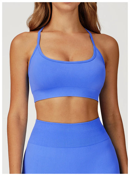 Seamless Women Yoga Bra Beautiful Back Tank Top Push Up Running Sport Bra Women Breathable Fitness Solid Color Underwea Crop Top