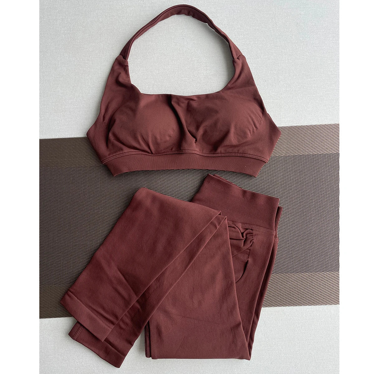 TKITK Leggings Women Seamless Sports Yoga Pants Low Ribbed Band Gym clothes Fitness Workout wear Scrunch Bum Tights