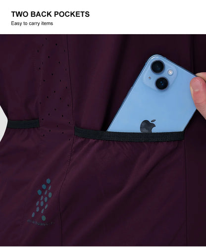 HISERWA Men Cycling Jacket Lightweight Breathable Anti-UV Cycling Windbreaker High Quality MTB Road Bike Jersey 2-Way Zipper