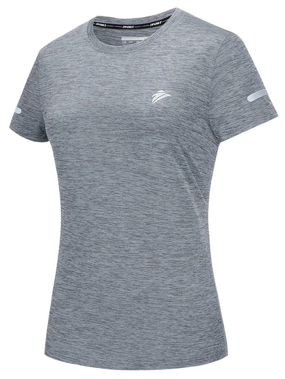 TACVASEN Elastic Moisture Wicking Summer T-shirts Women's Casual T-shirts Crew Neck Workout Running Shirts Sports Tee Gym Tops