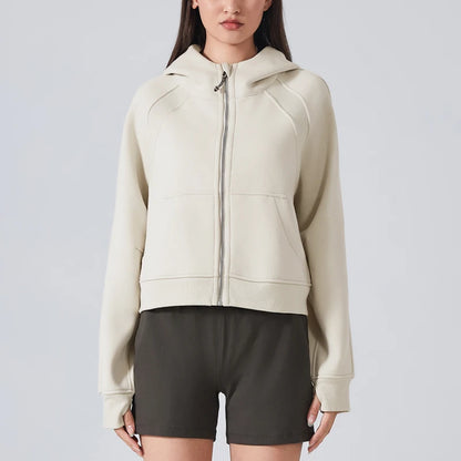 VITALINOVO Women's Zip Up Hoodies Fleece Workout Jackets Sweatshirts Athletic Casual Long Sleeve Sweatshirts with Thumb Holes