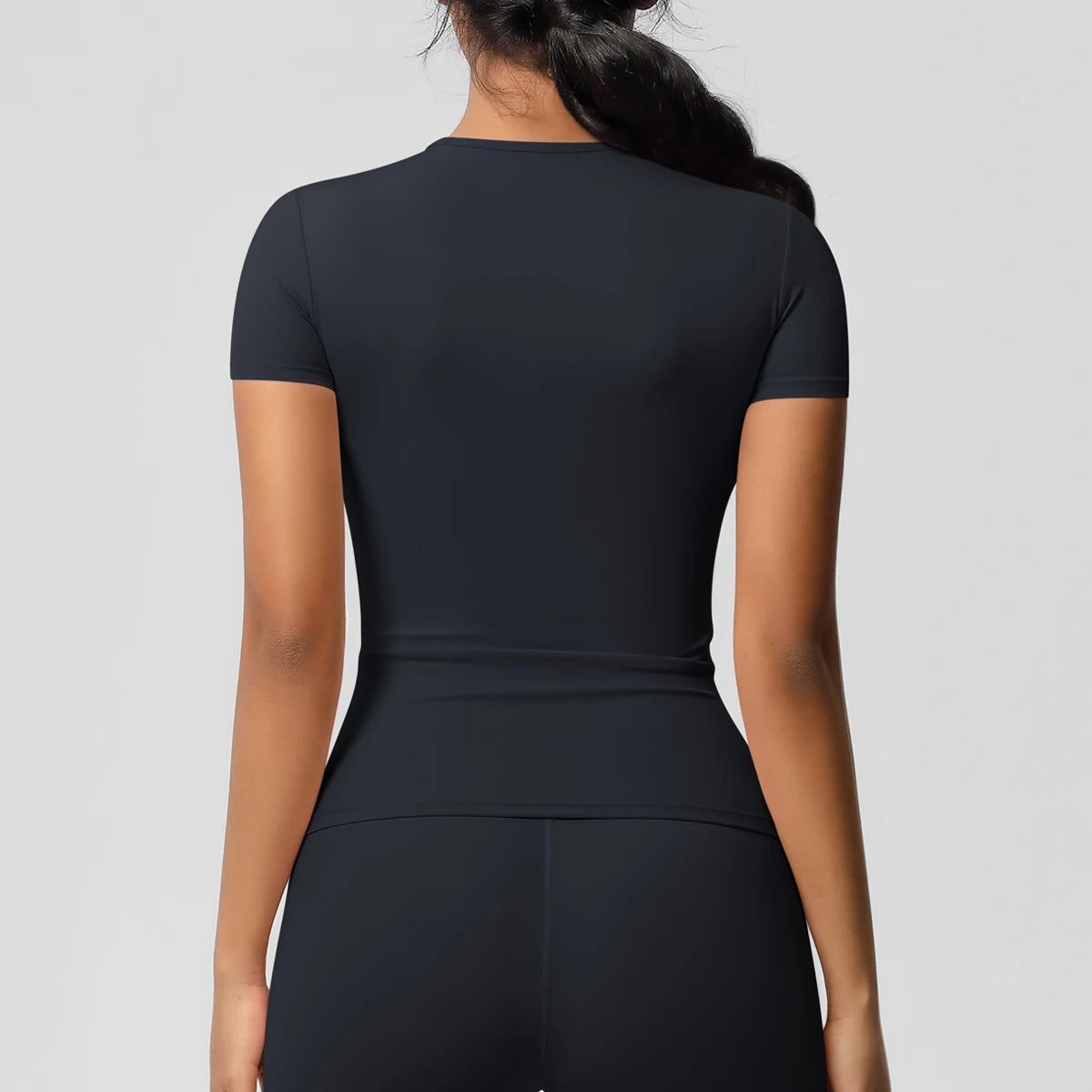 Workout Dry Fit Breathable High Elastic Sports Top Gym Fitness Wear T-shirt Women Casual Outdoor Top