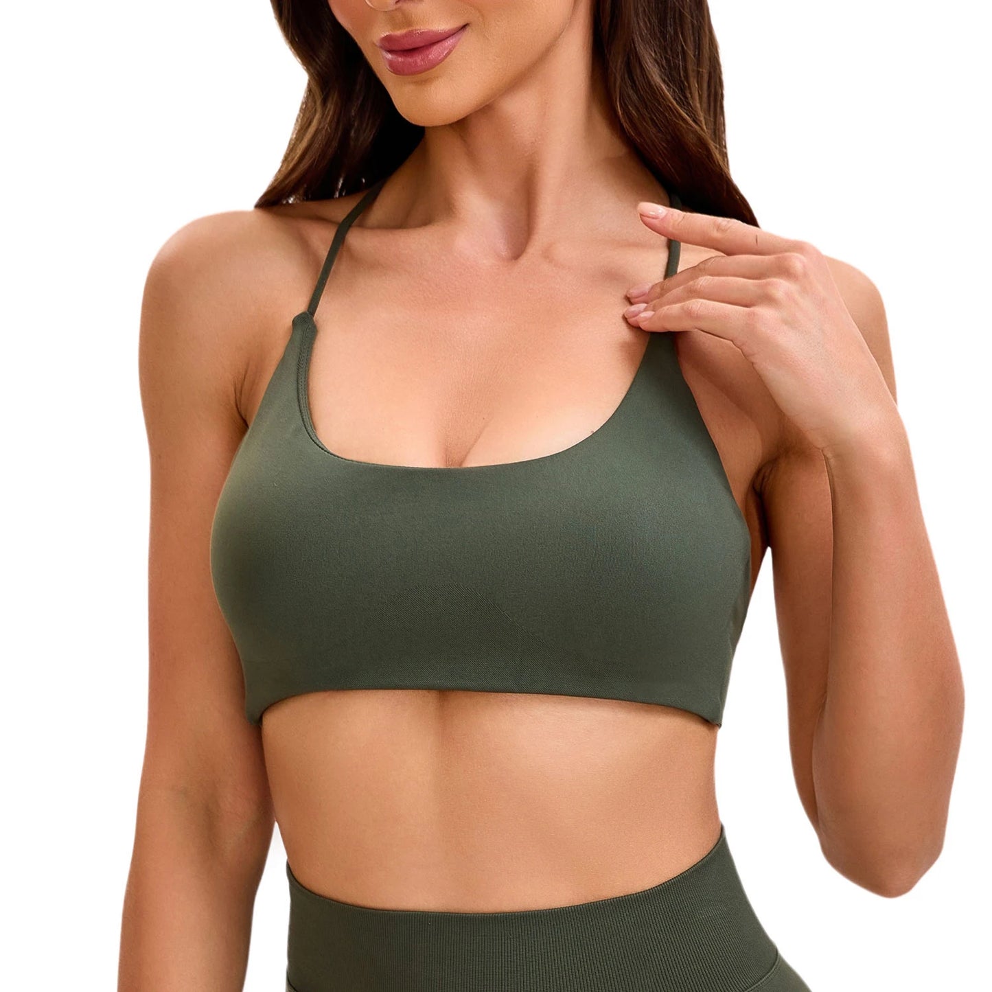 NCLAGEN Twist Back Bra High Support Sports Top Women Gym Wear Workout  Push-up Seamless Yoga Underwear Fitness Running