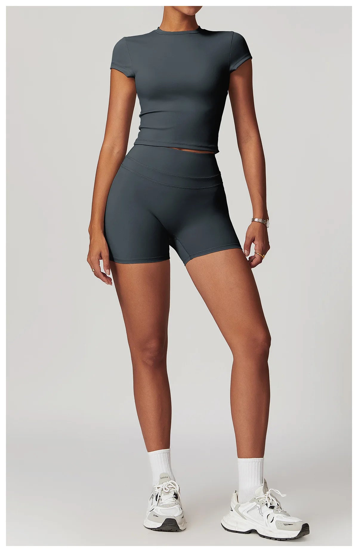 Hearuisavy Casual T-shirt Female Fitness Gym Top Yoga Clothing Sports Short-Sleeved Shirt Women Quick-Dry Workout Shirt Women