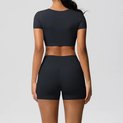 Workout Sportswear 2Pcs Piece Female Women Active Wear Sports Tank Top Women Gym Workout Leggins Booty Bum Leggins