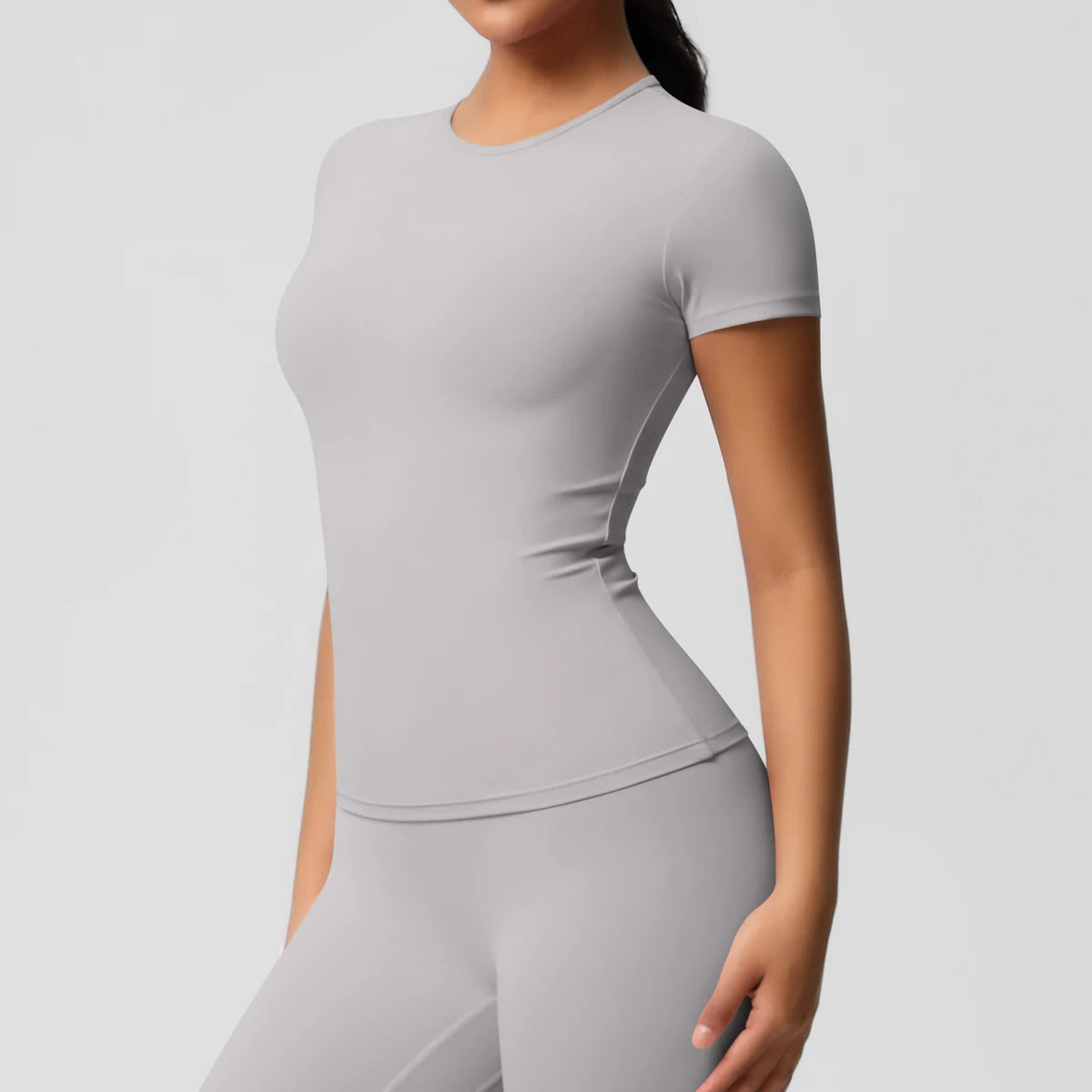 Workout Dry Fit Breathable High Elastic Sports Top Gym Fitness Wear T-shirt Women Casual Outdoor Top