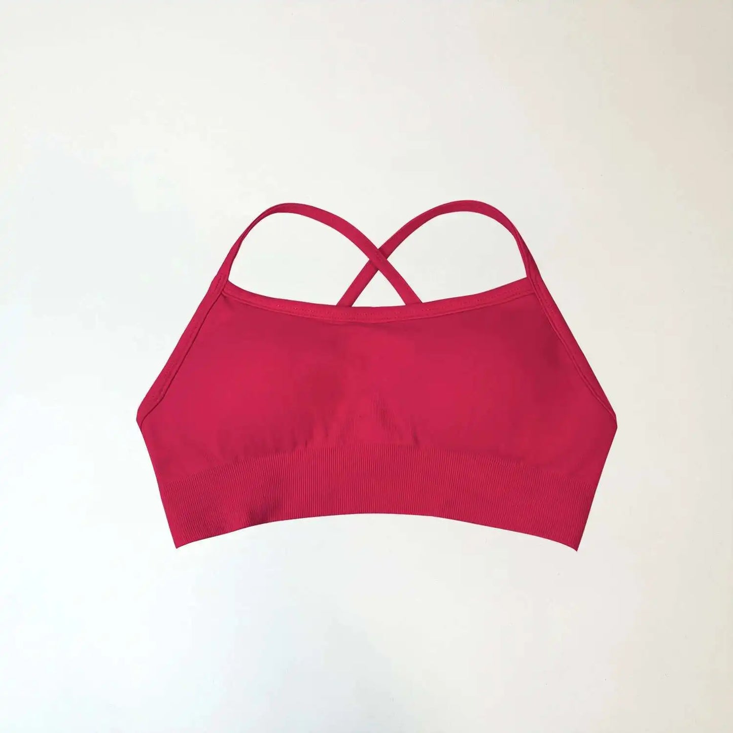 NCLAGEN Sports Bra Backless Fitness Underwear Back Cross Push-up Gym Crop Top Women Training Clothes Running Seamless Bras