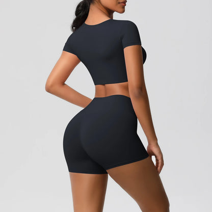 Workout Sportswear 2Pcs Piece Female Women Active Wear Sports Tank Top Women Gym Workout Leggins Booty Bum Leggins