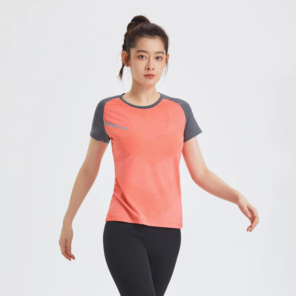 The Same Breathable Light and Quick-drying Top for Men and Women, Fitness Sportswear, Ice Silk T-shirt Stretch Short Sleeves