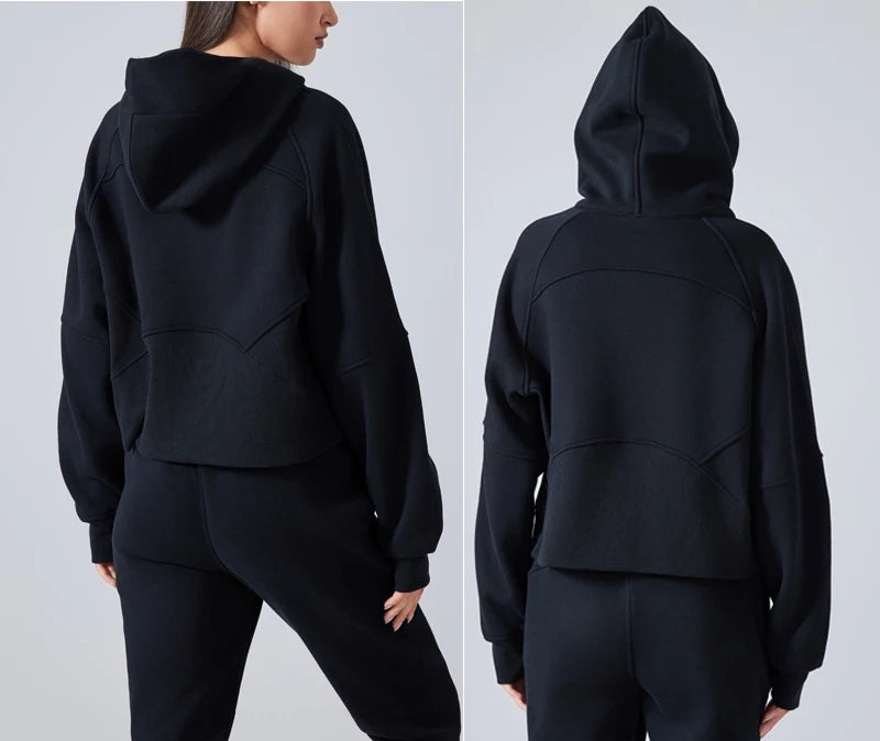 VITALINOVO Women's Zip Up Hoodies Fleece Workout Jackets Sweatshirts Athletic Casual Long Sleeve Sweatshirts with Thumb Holes