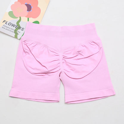 dfyoga Shorts 4.5" short gym mujer sportswear impact workout Low Ribbed Band Seamless Gym Fitness Shorts