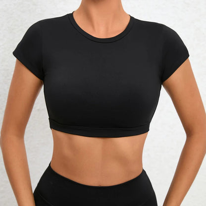 Hearuisavy Customizable Sports Shirts Workout Sportswear Backless Yoga Clothing Chest Pads Sport Crop Tops Gym Top Women