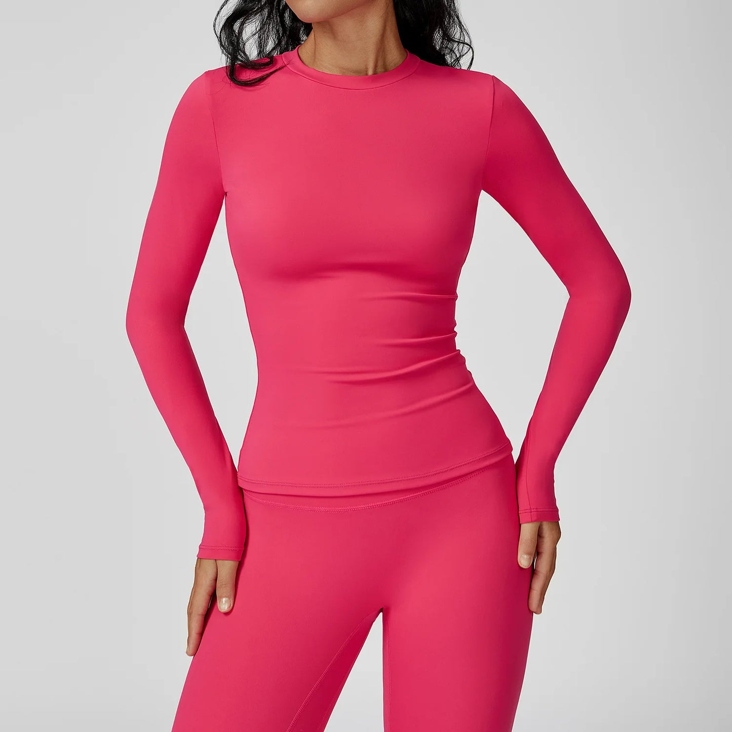 Yoga Shirts Women Long Sleeve Fitness Running Gym Clothes Workout Dry Fit Breathable Slim Fit High Elastic Sport Top Women's Top