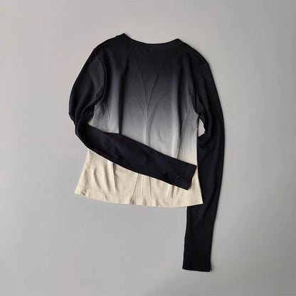 Women's Long Sleeve Top Yoga Shirts Running T-Shirt Hanging dye Fitness Sports Top Gym Sweatshirts Workout Tops Sports Shirts