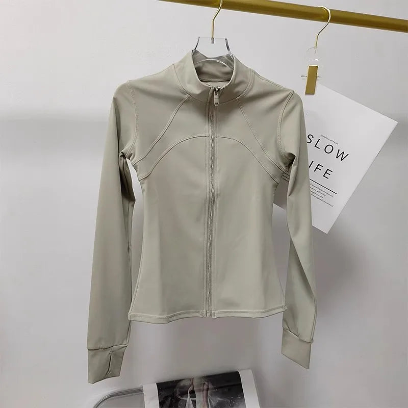 Women's Sports jackets Quick-drying Running Training Coat Fitness Top Gym Jacket Long Sleeve Sports Jacket Workout Sweatshirt