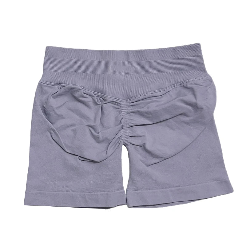 dfyoga Shorts 4.5" short gym mujer sportswear impact workout Low Ribbed Band Seamless Gym Fitness Shorts