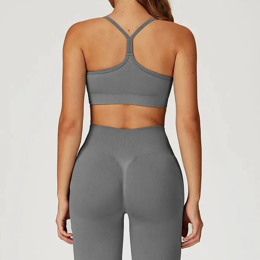 Seamless Women Yoga Bra Beautiful Back Tank Top Push Up Running Sport Bra Women Breathable Fitness Solid Color Underwea Crop Top