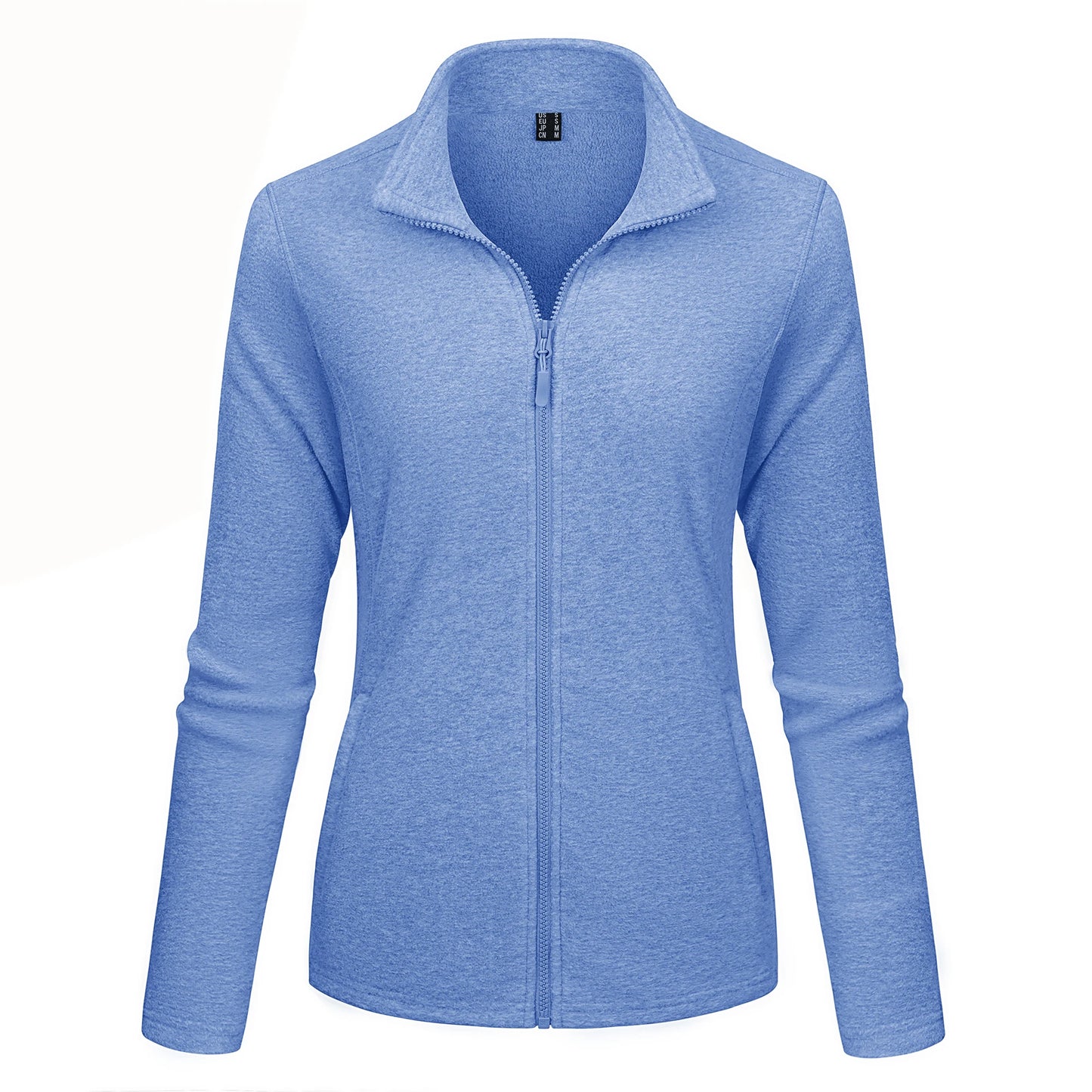 TACVASEN Lightweight Full Zip Fleece Jackets Spring/Autumn Womens Turtleneck Sweater Sports Warm Sweatshirts Thermal Casual Tops