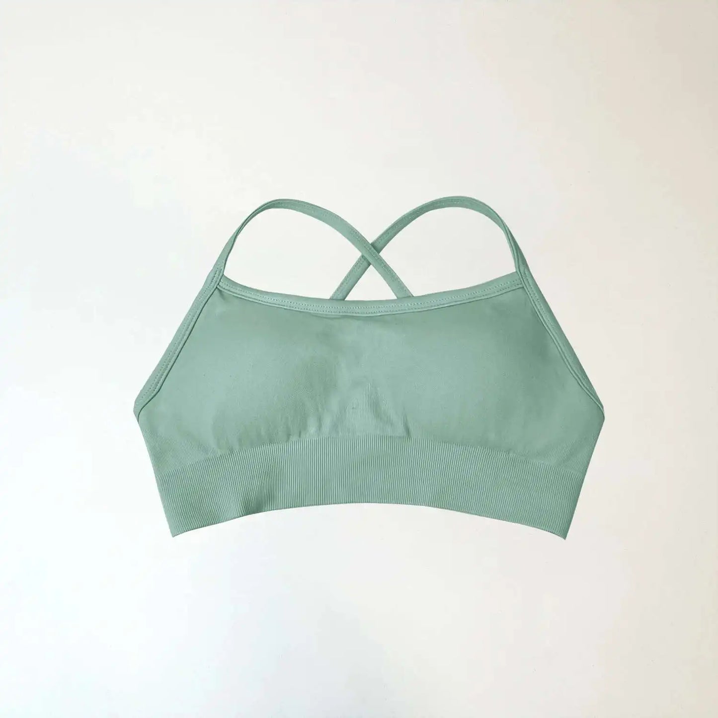 NCLAGEN Sports Bra Backless Fitness Underwear Back Cross Push-up Gym Crop Top Women Training Clothes Running Seamless Bras