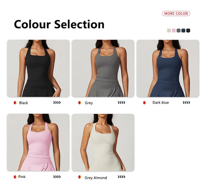 Hearuisavy Shockproof Yoga Vest Running Gym Tank Top Women Fitness Quick-Dry Workout Vest Female Sports Sleeveless Top Women