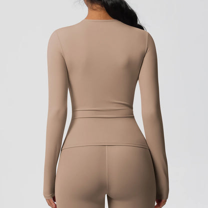 Long Sleeve Workout Top Gym Women Casual Outdoor Top  Workout Dry Fit Breathable High Elastic Sports Top Sports Long Sleeved