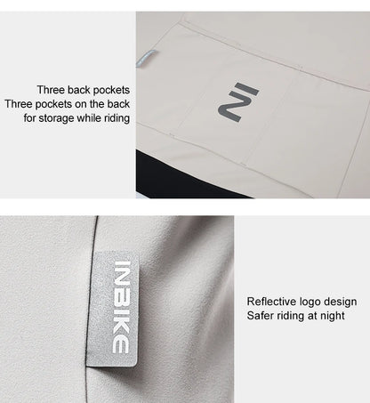 INBIKE Women's Thermal Cycling Jacket Winter Warm Fleece Bicycle Riding Sportswear Windproof Long Sleeve Reflective Outdoor Wear