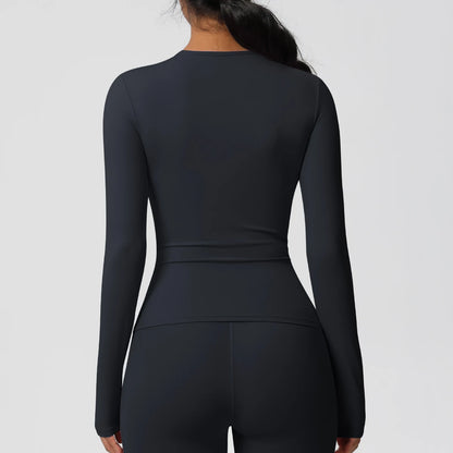 Long Sleeve Workout Top Gym Women Casual Outdoor Top  Workout Dry Fit Breathable High Elastic Sports Top Sports Long Sleeved