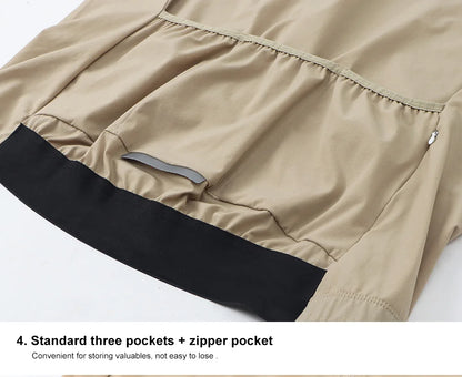 HISERWA Men Cycling Jacket Windproof Waterproof Lightweight Long Sleeve Mountain Bike Jacket Motorcycle Jacket Cycling Clothing