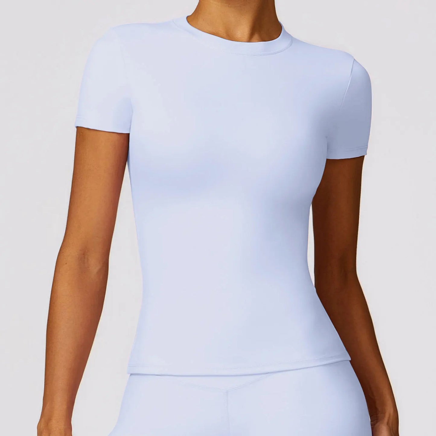 HGC Women's Sports T Shirt Summer Short Sleeve Running  Round Neck Breathable Stretchy GYM Yoga Slim Fitness Active Top Tee