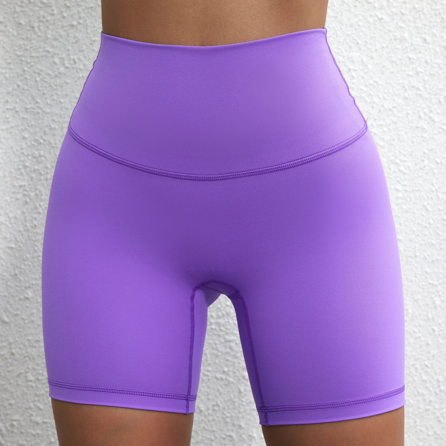 Solid Color Women Fitness Sports Short High Waist Yoga Short Leg Cycling Comprehensive Training Jog Squat Proof Internal Pocket