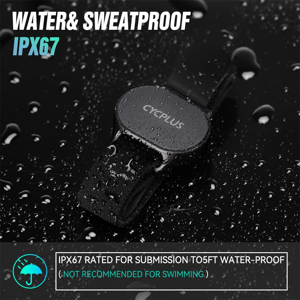 CYCPLUS Heart Rate Sensor Armband Wrist Belt Bluetooth ANT+ Fitness Monitor for Garmin Wahoo GPS Bike Computer