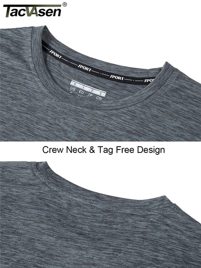 TACVASEN Elastic Moisture Wicking Summer T-shirts Women's Casual T-shirts Crew Neck Workout Running Shirts Sports Tee Gym Tops