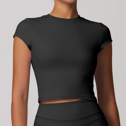 Sports T-shirt Women's Top Yoga Shirts Quick Dry Running Tops Tights Push Up Workout Gym Clothes Short Sleeve Fitness Sports Top