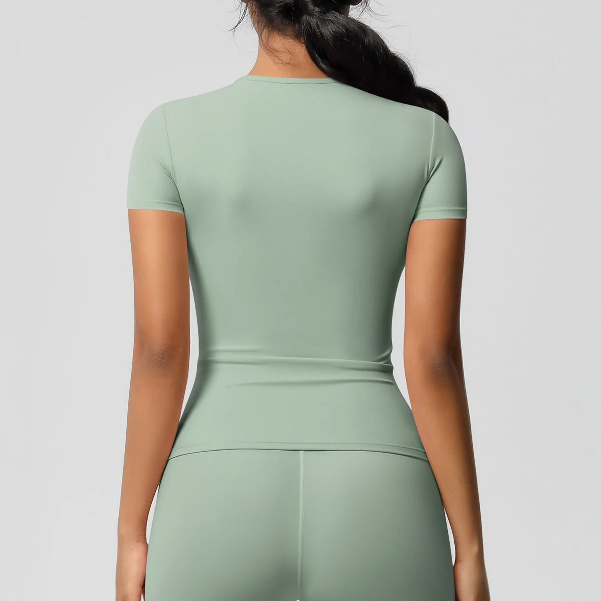 Workout Dry Fit Breathable High Elastic Sports Top Gym Fitness Wear T-shirt Women Casual Outdoor Top