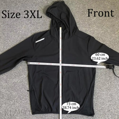 2025 Running Jacket Spring Reflective Gym Hooded Men Coat Jogging Gradient Color Sportswear Breathable Male Jackets Women