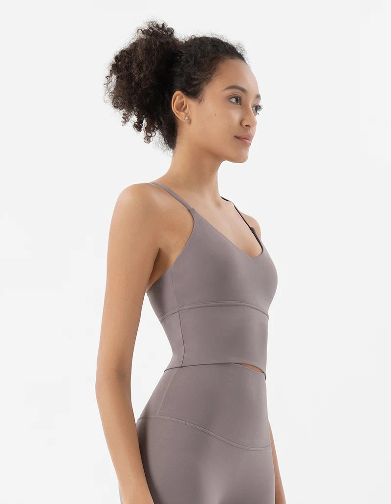 SOISOU S-XL Nylon Sports Bra Top Women Bralette Breathable Underwear Women Sports Leggings For Women Sexy Top Bra 10 Colors