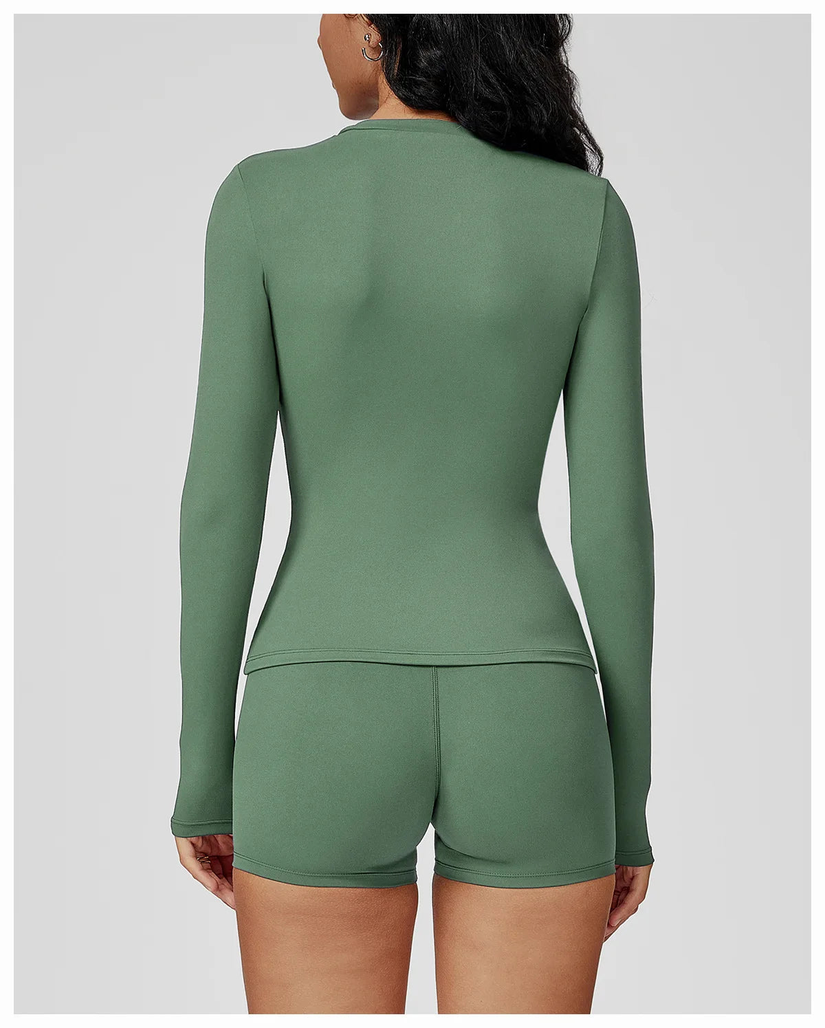 JUREN Yoga Shirts For Women Long Sleeve Fitness Running Push Up Gym Shirts Female Workout Breathable High Elastic Sports Top