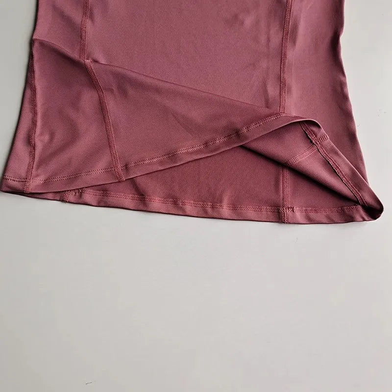 Women's sports and fitness short sleeved shirt, round neck pullover, mesh breathable quick drying yoga and fitness T-shirt