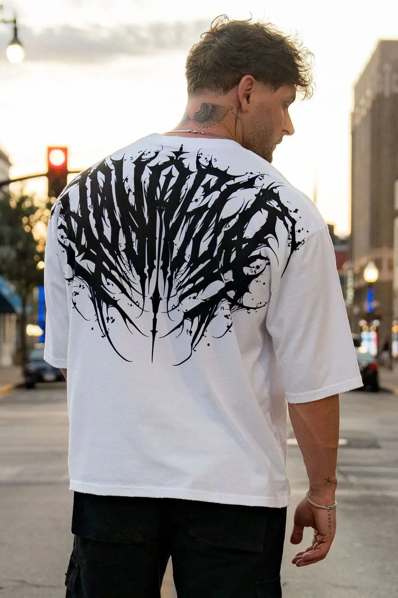 Loose Fit Men's T-Shirt American Trendy Brand Cotton Blend Short Sleeve Fitness Sporty Summer Casual Wear Dry Fast T-Shirt