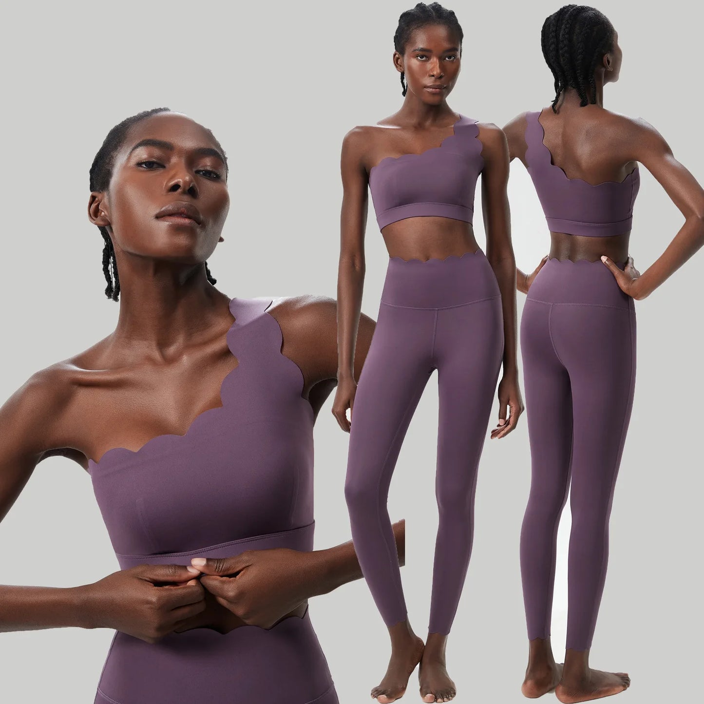 Women Two Pieces Fitness Yoga Set Buttery Soft Running Gym Suit Breathable Quick Dry Sportswear Female Strwetchy Workout Clothes