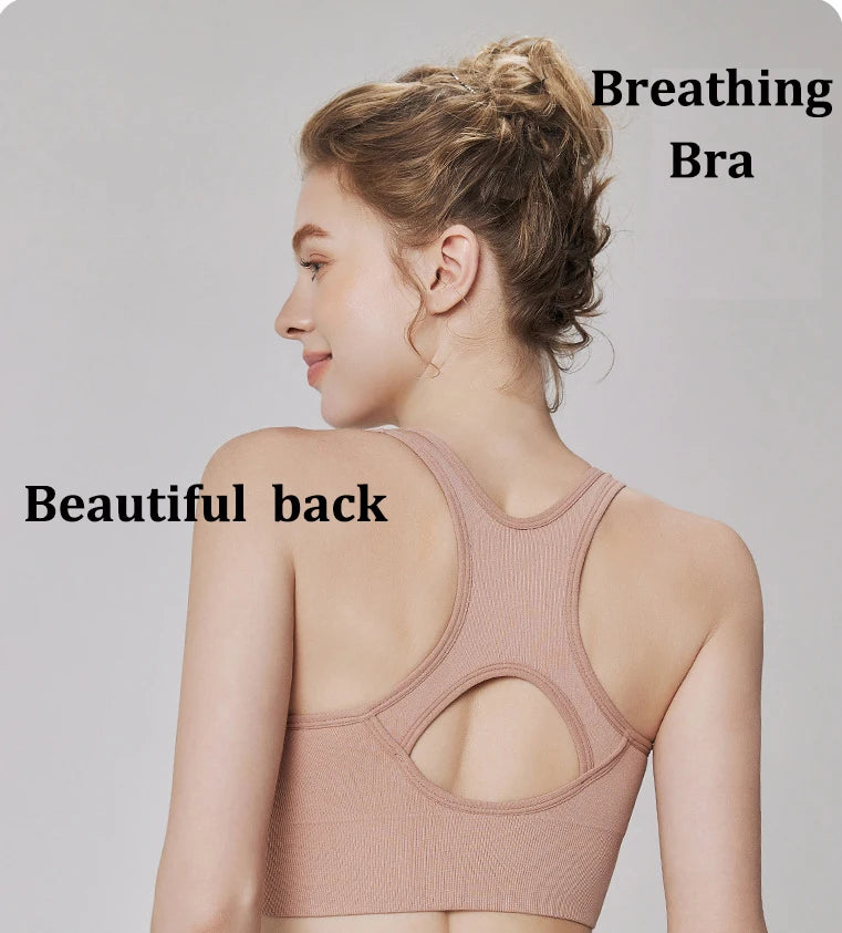 CZGUKE Women's zipper sports bra vest plus size shock resistant bra women's yoga running fitness bra women's underwear