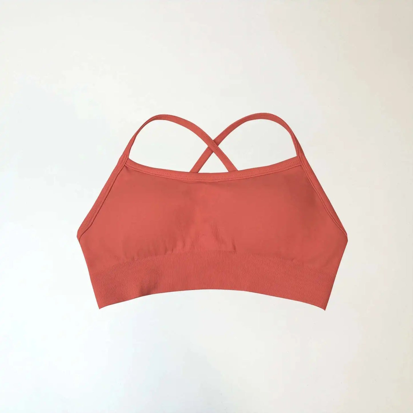 NCLAGEN Sports Bra Backless Fitness Underwear Back Cross Push-up Gym Crop Top Women Training Clothes Running Seamless Bras