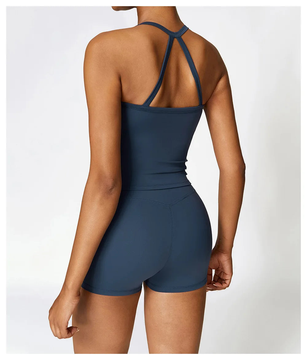 Women Cross Back Yoga Sports Bra Breathable Shock Proof Gym Workout Fitness Push up Top Yoga Running Active Sportswear Vest Bra