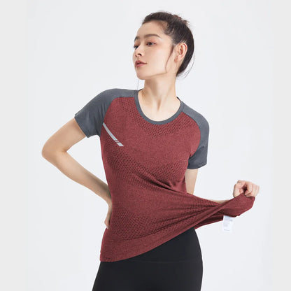 The Same Breathable Light and Quick-drying Top for Men and Women, Fitness Sportswear, Ice Silk T-shirt Stretch Short Sleeves